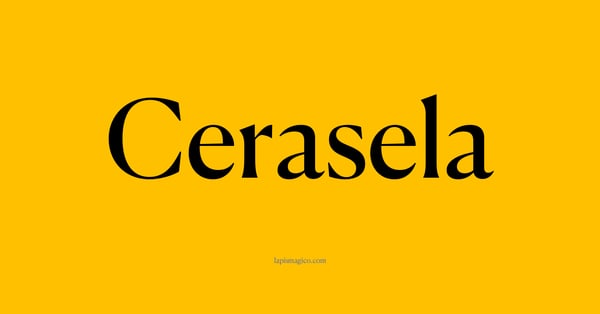 Nome Cerasela, ficha divertida com pontilhado para crianças