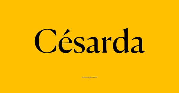 Nome Césarda, ficha divertida com pontilhado para crianças