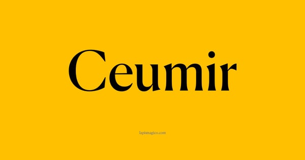 Nome Ceumir, ficha divertida com pontilhado para crianças