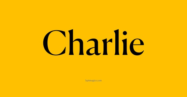 Nome Charlie, ficha divertida com pontilhado para crianças