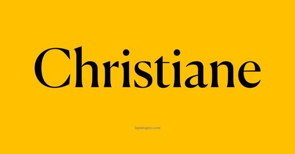 Nome Christiane, ficha divertida com pontilhado para crianças