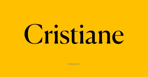 Nome Cristiane, ficha divertida com pontilhado para crianças