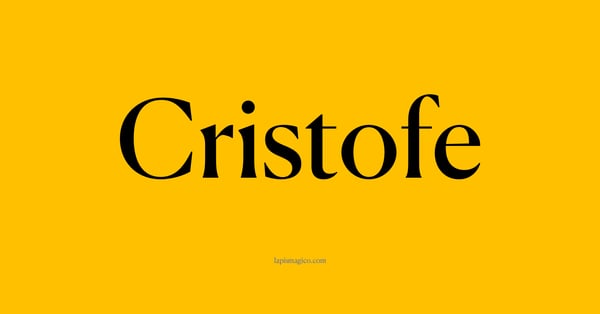 Nome Cristofe, ficha divertida com pontilhado para crianças