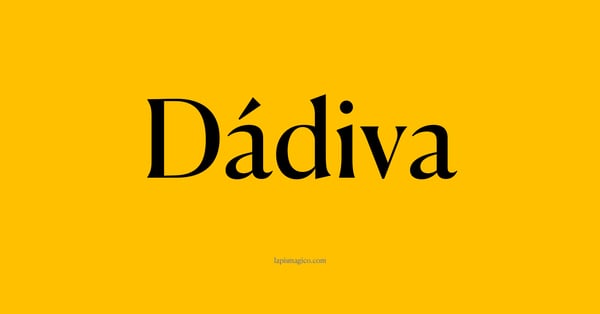 Nome Dádiva, ficha divertida com pontilhado para crianças