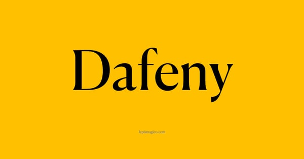 Nome Dafeny, ficha divertida com pontilhado para crianças