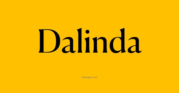 Nome Dalinda, ficha divertida com pontilhado para crianças