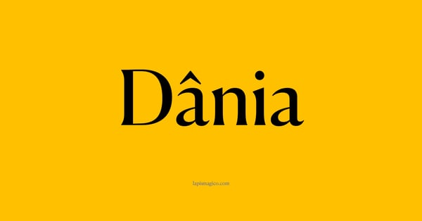 Nome Dânia, ficha divertida com pontilhado para crianças