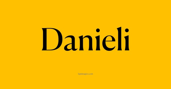 Nome Danieli, ficha divertida com pontilhado para crianças