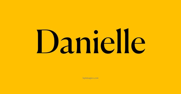 Nome Danielle, ficha divertida com pontilhado para crianças
