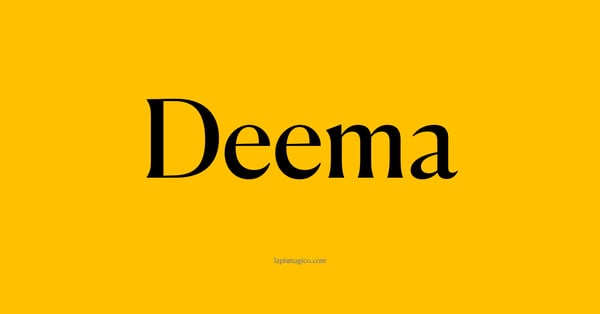 Nome Deema, ficha divertida com pontilhado para crianças