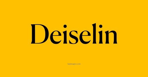 Nome Deiselin, ficha divertida com pontilhado para crianças