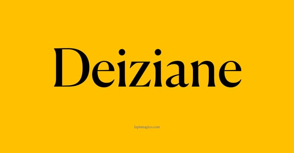 Nome Deiziane, ficha divertida com pontilhado para crianças