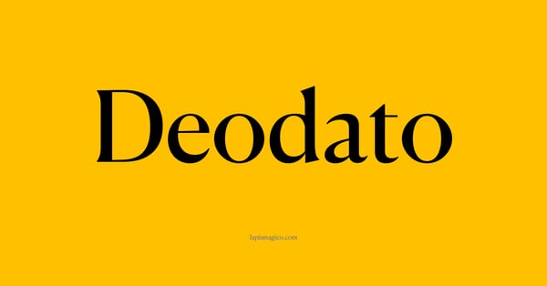 Nome Deodato, ficha divertida com pontilhado para crianças