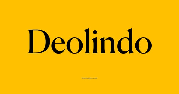 Nome Deolindo, ficha divertida com pontilhado para crianças