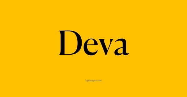 Nome Deva, ficha divertida com pontilhado para crianças