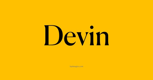 Nome Devin, ficha divertida com pontilhado para crianças