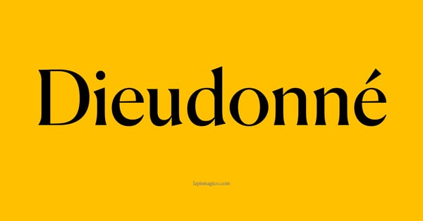Nome Dieudonné, ficha divertida com pontilhado para crianças