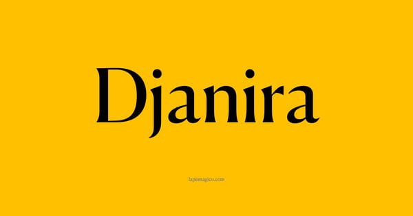 Nome Djanira, ficha divertida com pontilhado para crianças