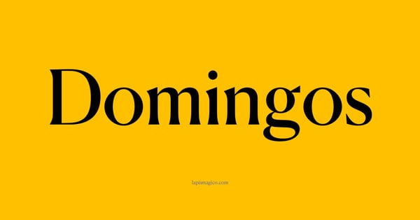 Nome Domingos, ficha divertida com pontilhado para crianças