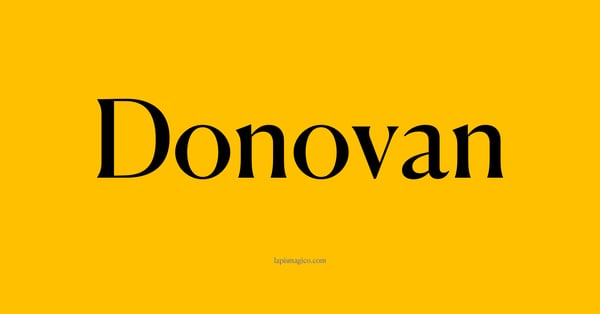 Nome Donovan, ficha divertida com pontilhado para crianças