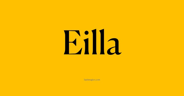 Nome Eilla, ficha divertida com pontilhado para crianças