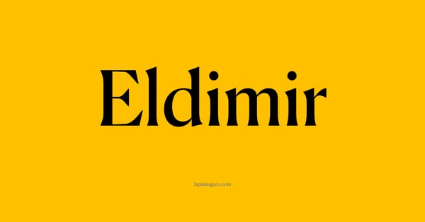 Nome Eldimir, ficha divertida com pontilhado para crianças