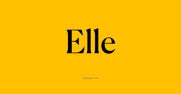 Nome Elle, ficha divertida com pontilhado para crianças