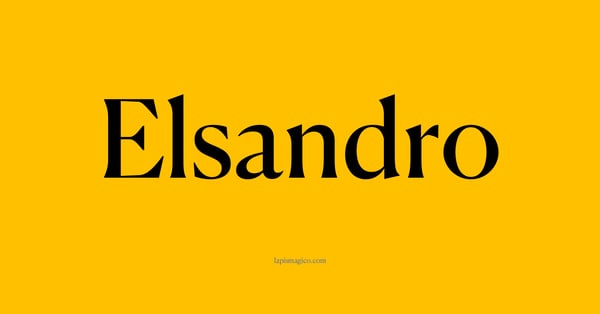 Nome Elsandro, ficha divertida com pontilhado para crianças