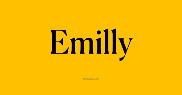 Nome Emilly, ficha divertida com pontilhado para crianças