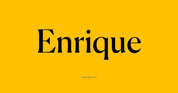 Nome Enrique, ficha divertida com pontilhado para crianças