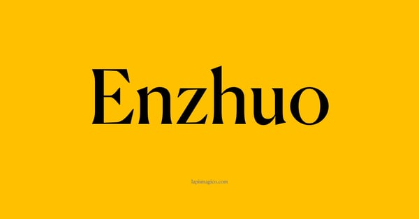 Nome Enzhuo, ficha divertida com pontilhado para crianças