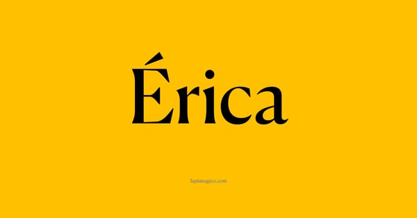 Nome Érica, ficha divertida com pontilhado para crianças