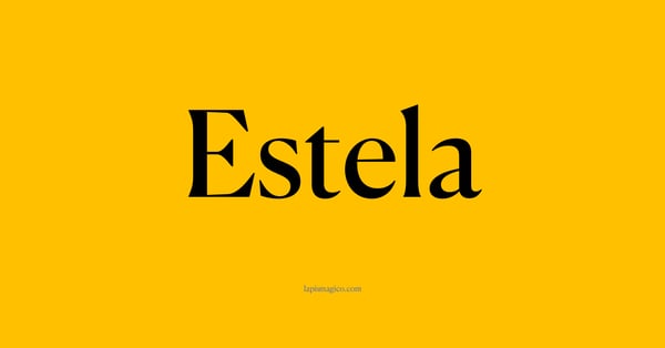 Nome Estela, ficha divertida com pontilhado para crianças