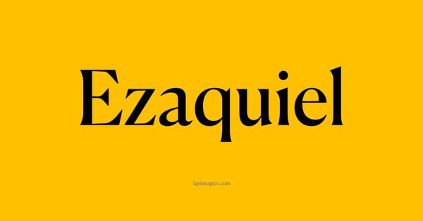 Nome Ezaquiel, ficha divertida com pontilhado para crianças