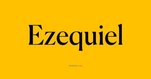 Nome Ezequiel, ficha divertida com pontilhado para crianças