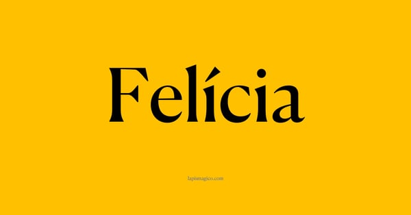 Nome Felícia, ficha divertida com pontilhado para crianças