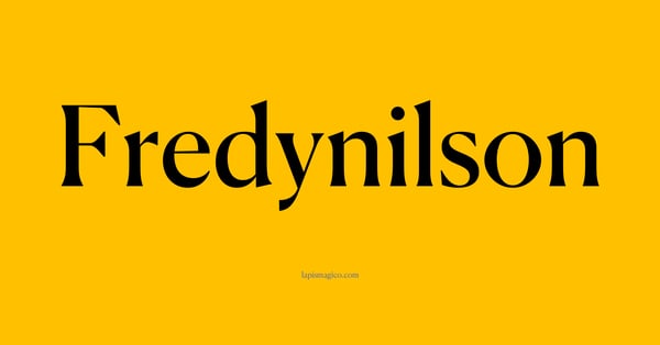 Nome Fredynilson, ficha divertida com pontilhado para crianças