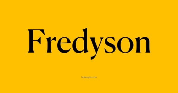 Nome Fredyson, ficha divertida com pontilhado para crianças