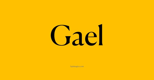 Nome Gael, ficha divertida com pontilhado para crianças