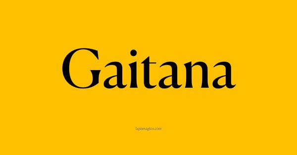 Nome Gaitana, ficha divertida com pontilhado para crianças