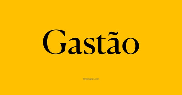 Nome Gastão, ficha divertida com pontilhado para crianças