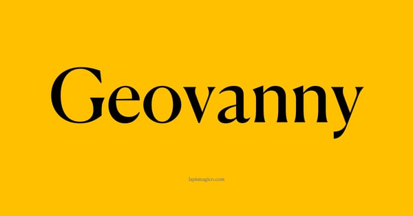 Nome Geovanny, ficha divertida com pontilhado para crianças