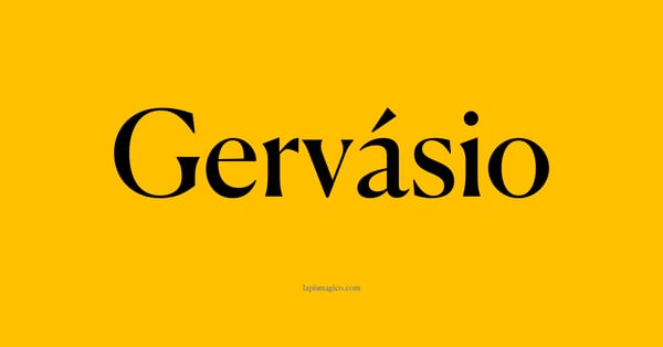 Nome Gervásio, ficha divertida com pontilhado para crianças