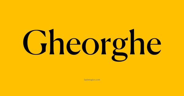Nome Gheorghe, ficha divertida com pontilhado para crianças