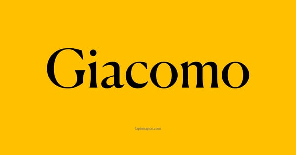 Nome Giacomo, ficha divertida com pontilhado para crianças