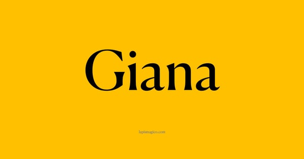 Nome Giana, ficha divertida com pontilhado para crianças