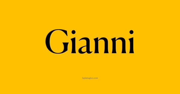 Nome Gianni, ficha divertida com pontilhado para crianças