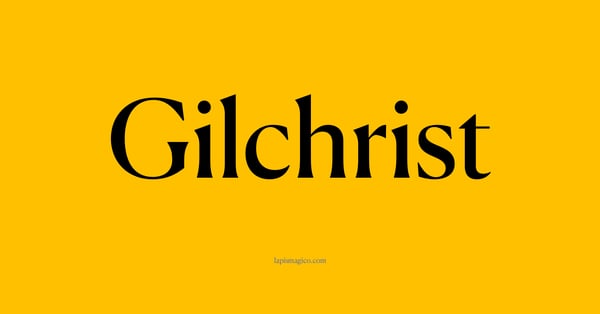 Nome Gilchrist, ficha divertida com pontilhado para crianças