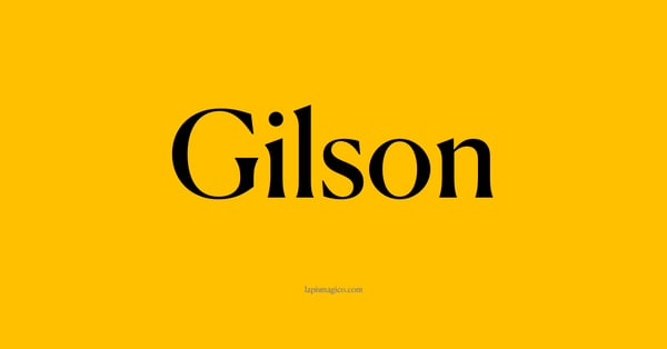 Nome Gilson, ficha divertida com pontilhado para crianças