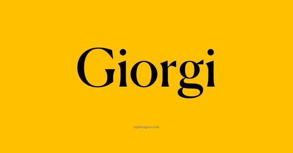 Nome Giorgi, ficha divertida com pontilhado para crianças